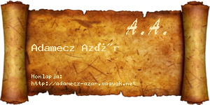 Adamecz Azár névjegykártya